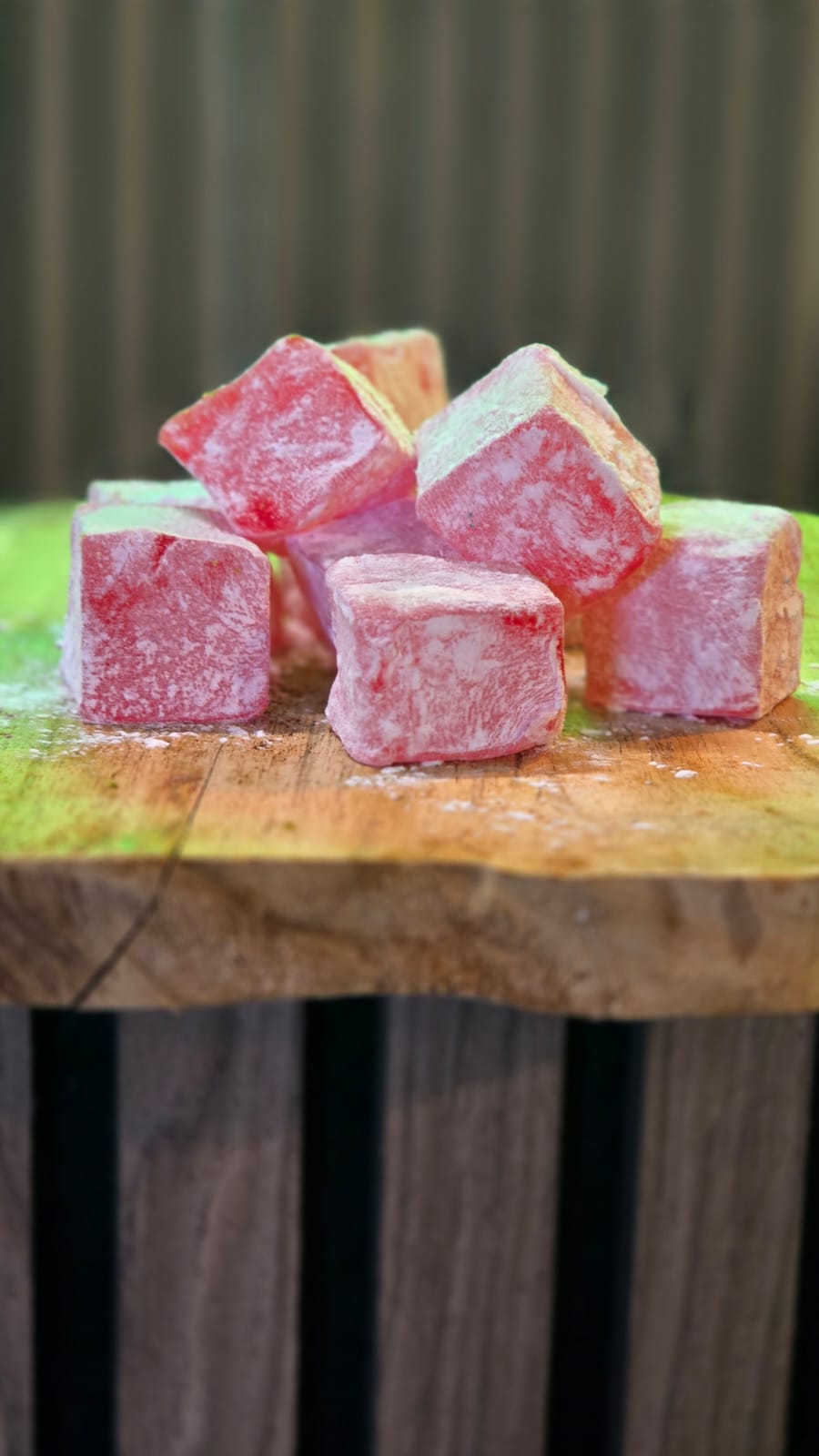 Turks Fruit blokjes rozen smaak