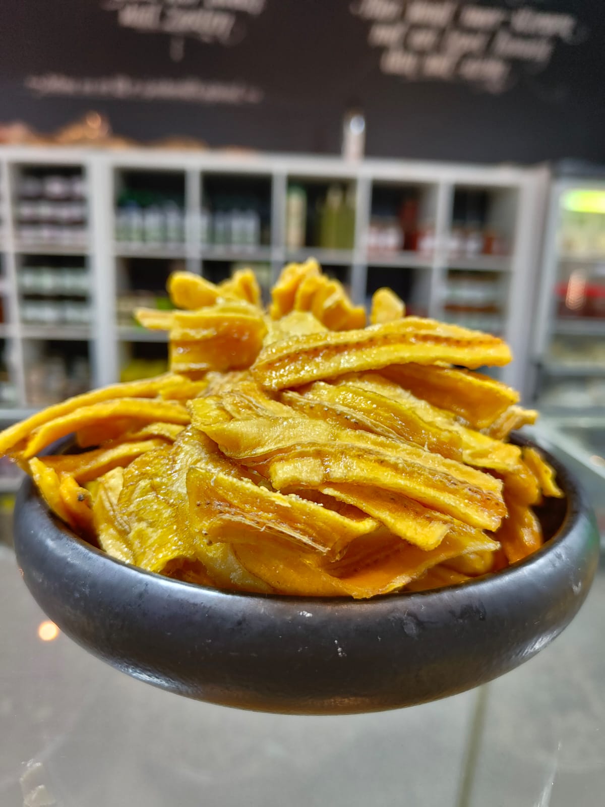 Heerlijke gedroogde ongezoete banaan van Mijn winkel, perfect voor een snack op elk moment.