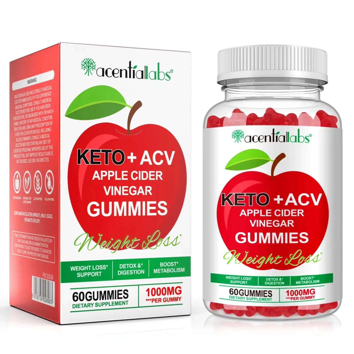 Golden Nuts Appelazijn Gummies - 60 Vegan Capsules Met 1000 Mg Per Dag, Voor Gezondheid En Welzijn - Golden Nuts