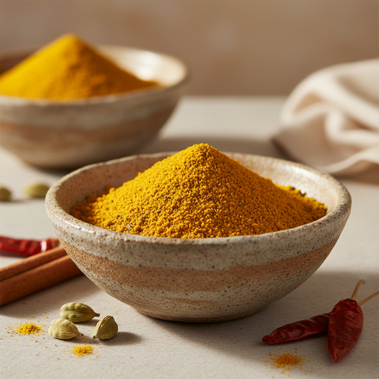 Kerriepoeder in een kom